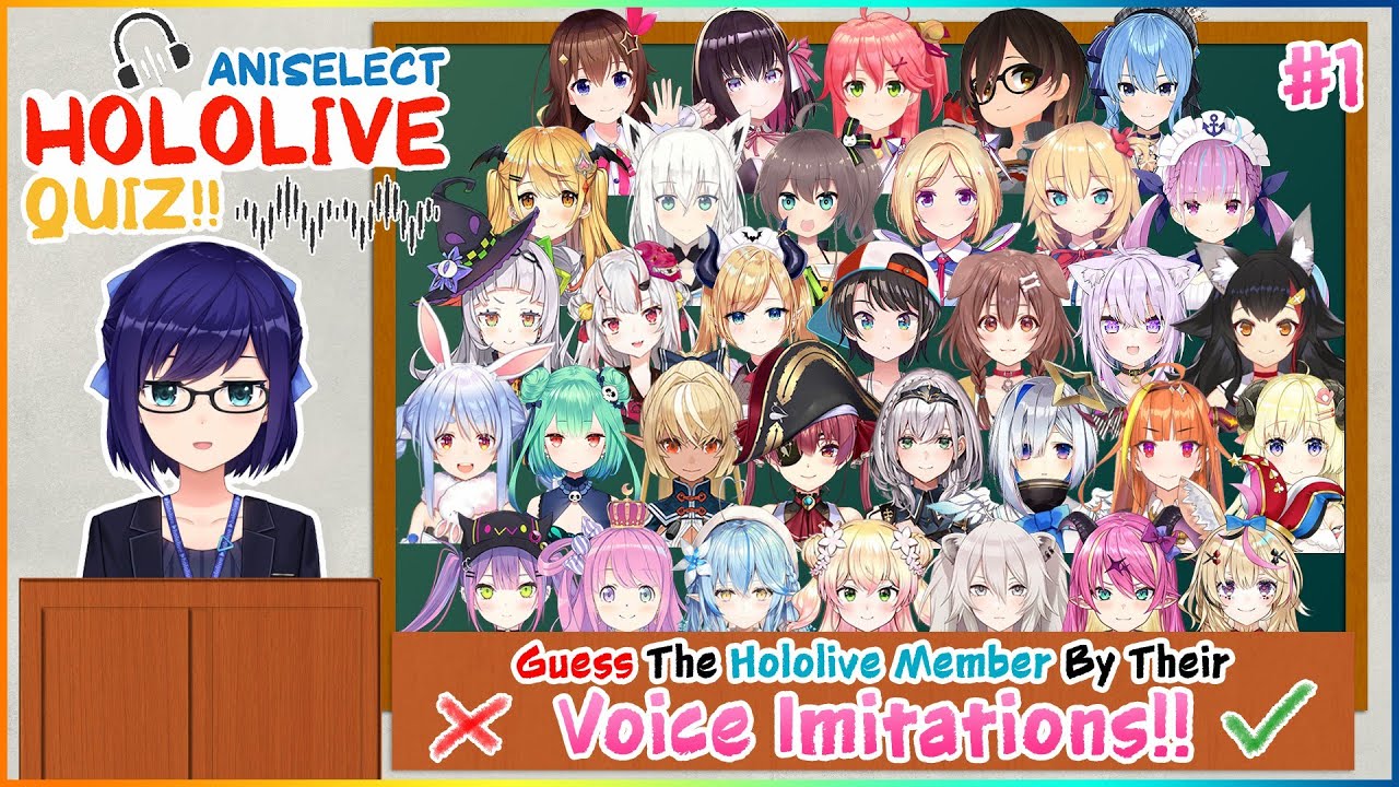 【Hololive Quiz】Guess The Hololive Member By Their Voice Imitations!! (1)
