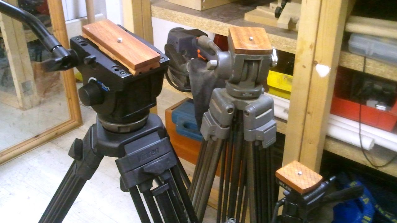 Wooden Tripod Adaptor Plate - Camera Mount - Vinten Pro 10 Broadcast Tripod