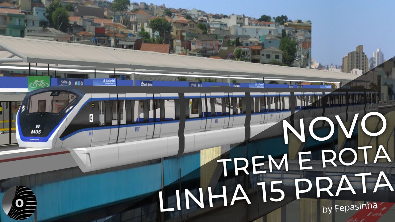 OpenBVE - NOVA LINHA 15 PRATA e TREM FROTA M da CMSP (Monotrilho)! Oratório X Jardim Planalto