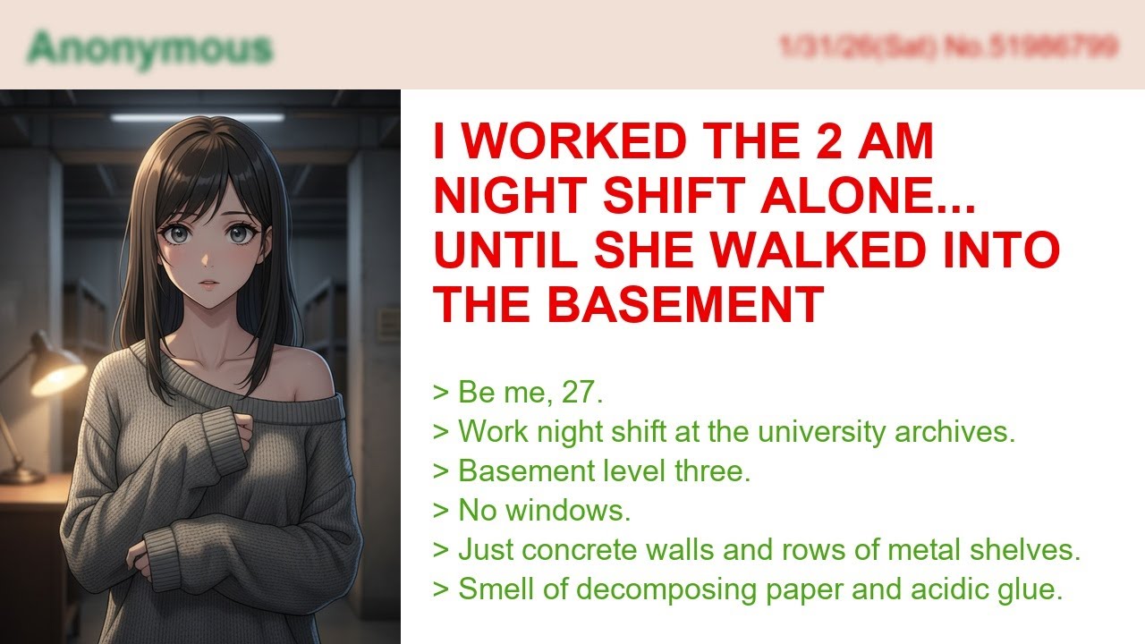 I Worked The 2 AM Night Shift Alone... Until SHE Walked Into The Basement