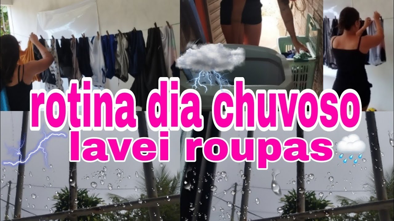 Rotina em um dia chuvoso / lavei roupas / vlog ⛈️🫧