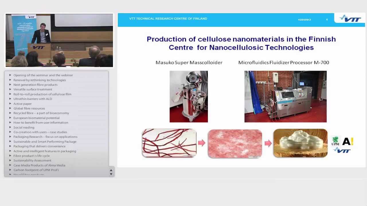 FiberValue 2012 - Towards industrial roll-to-roll production of nanofibrillated cellulose film
