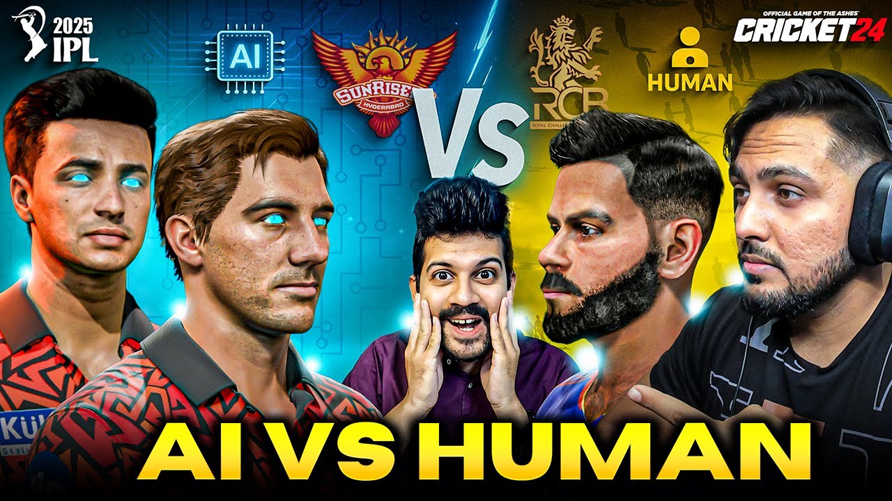 Royal Challengers Bengaluru vs Sunrisers Hyderabad IPL 2025 Match | HUMAN vs AI Battle – Cricket 24