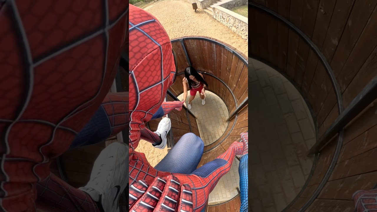 Близнецов Человека-паука поймала девушка-фитнес-тренер! #spiderman #spidermantwins #girl #fitness...
