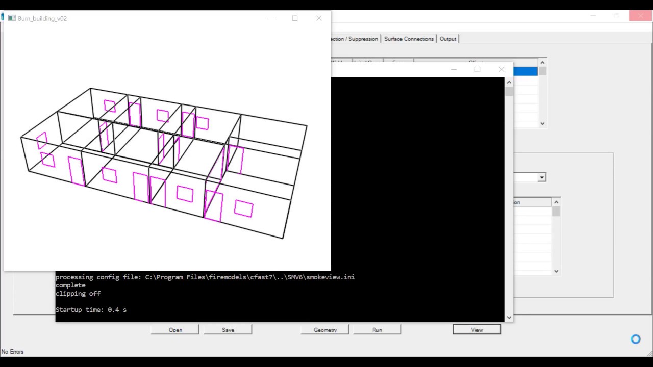 CFAST Fire model example -  part 2 disappearing vents