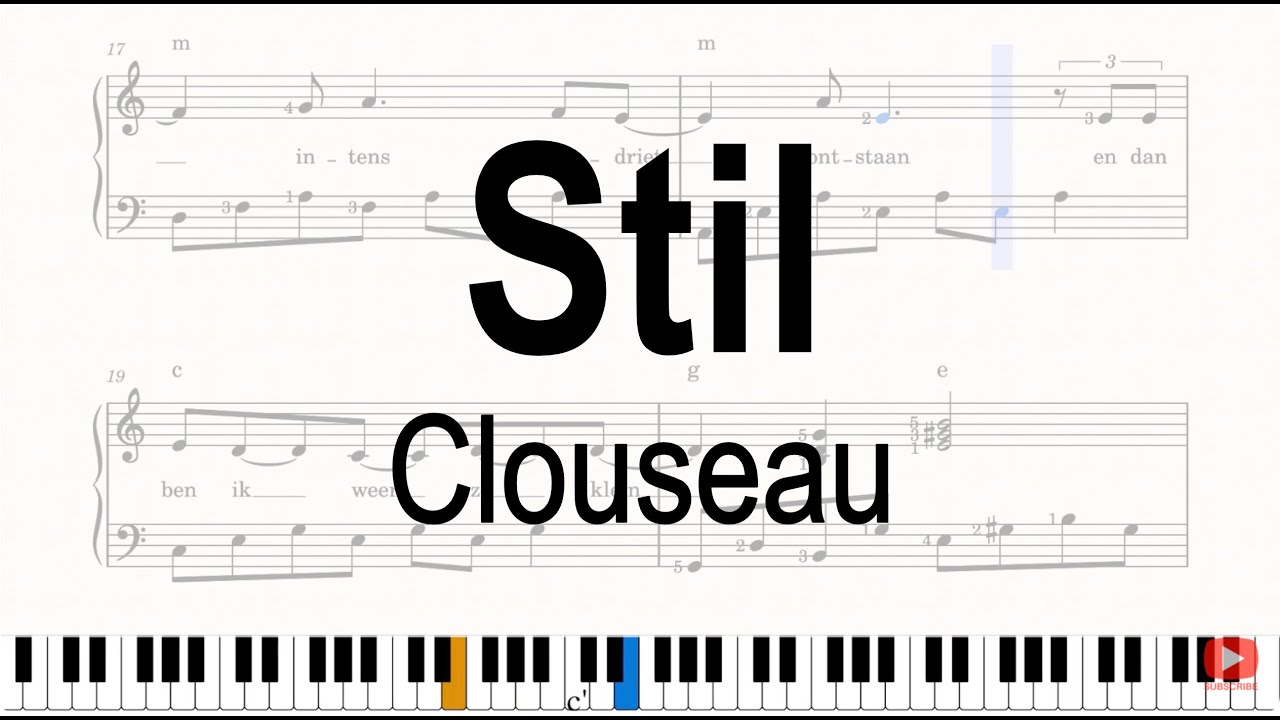Stil - Clouseau piano tutorial FREE SHEET MUSIC
