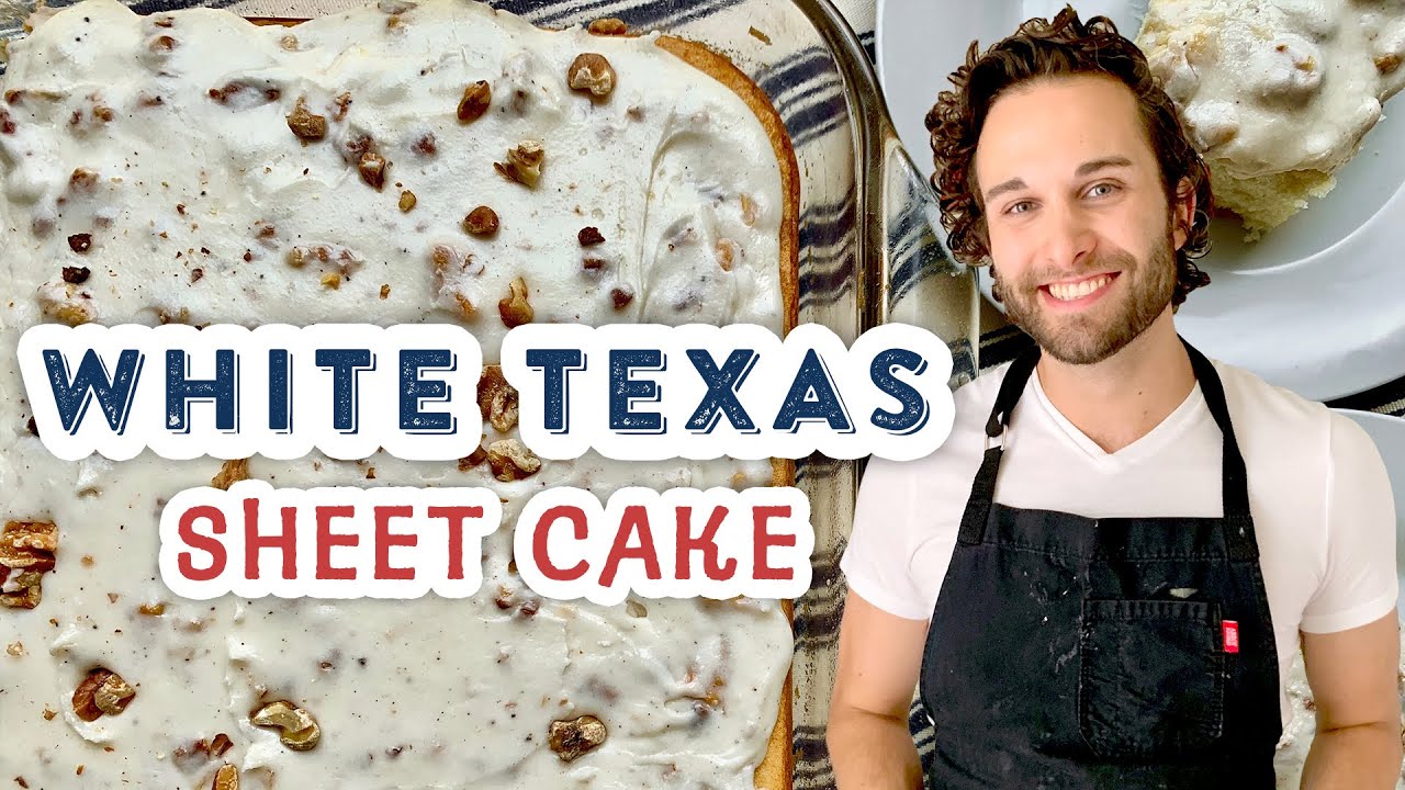 Easy-to-Make White Texas Sheet Cake | Buttermilk Frosting | Southern Living from Home