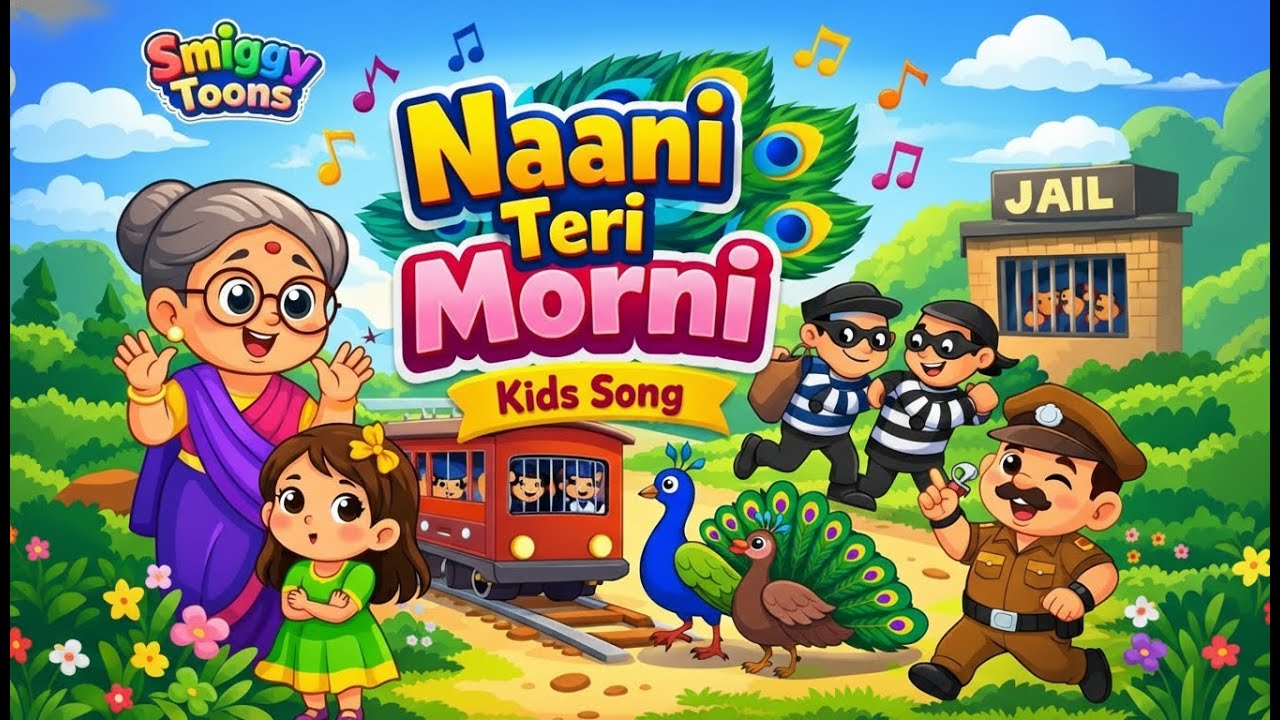 Naani Teri Morni Ko Mor Le Gaye 🦚 | Hindi Nursery Rhyme for Kids | Fun Cartoon Song | Kids Songs