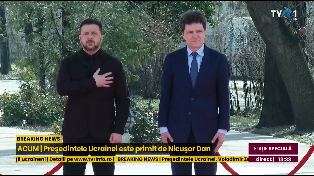 Primirea la Palatul Cotroceni a preşedintelui Volodimir Zelenski | LIVE (@TVR1)