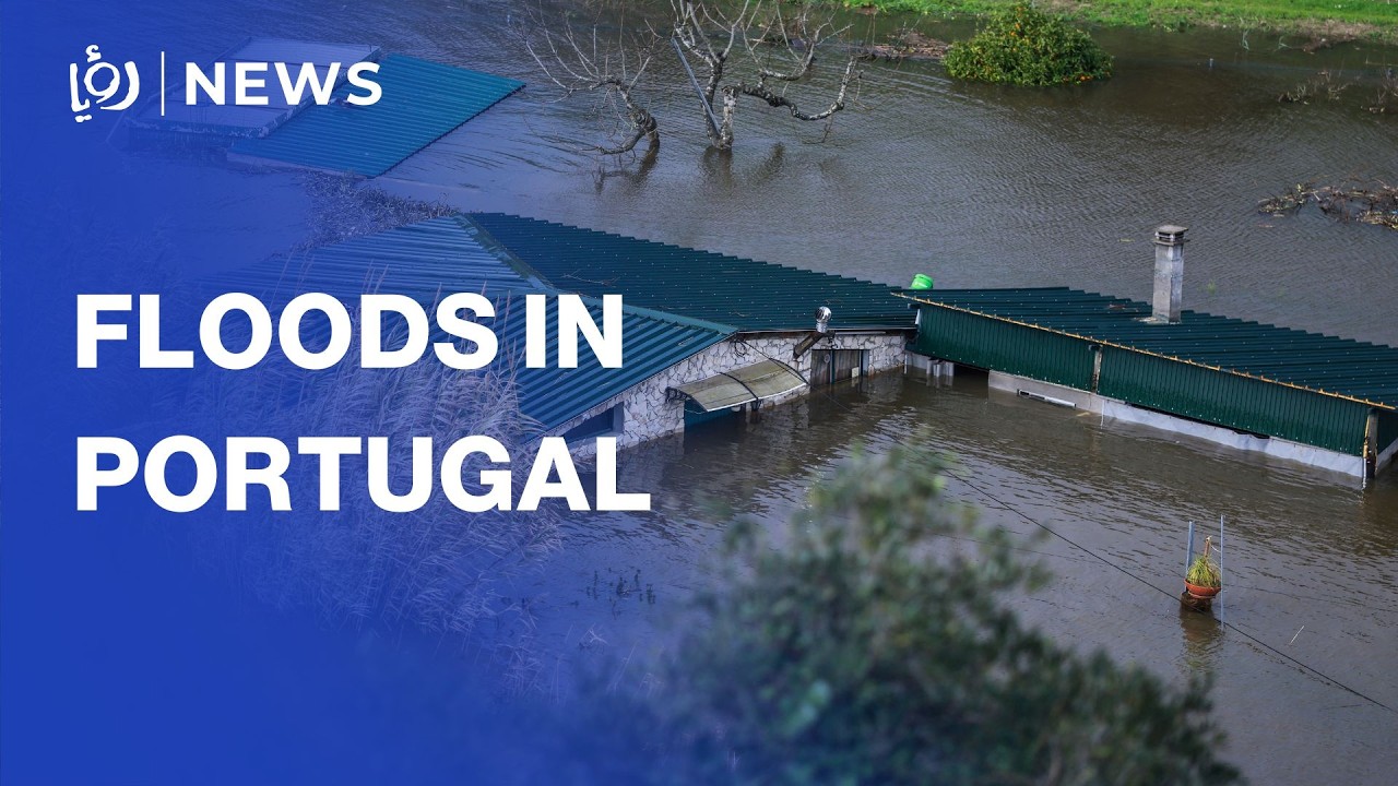 Images show flooding in Portugal's Coimbra district