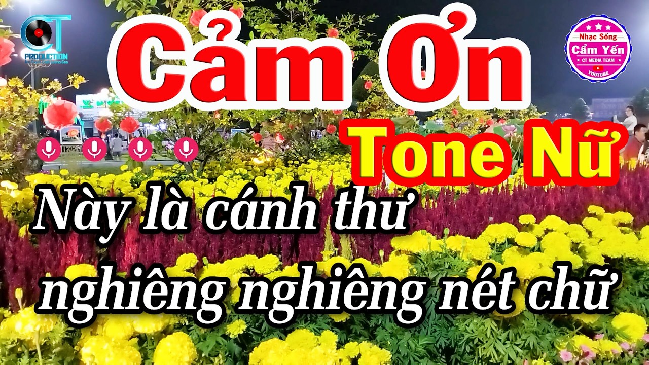 Cảm Ơn Karaoke Tone Nữ ( Sol Thứ ) Nhạc Vàng Dễ Hát Nhất 2026 | Cẩm Yến