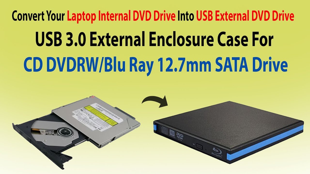 How to Convert  Laptop Internal DVD Drive Into USB External DVD Drive