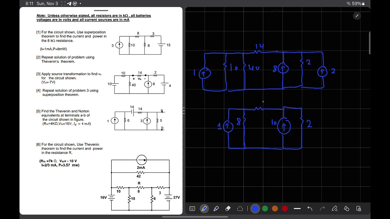 Circuits - Sheet 3 part 1