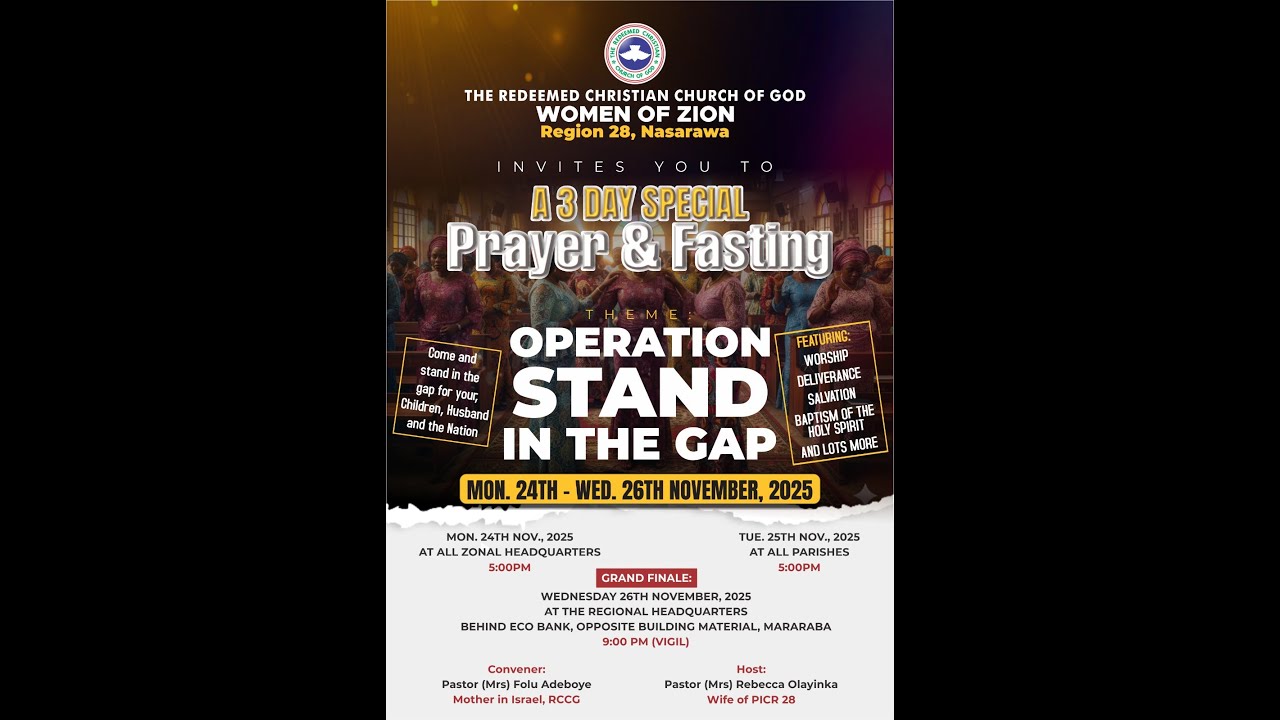 RCCG REGION 28 || WOMEN OF ZION || OPERATION STAND IN THE GAP