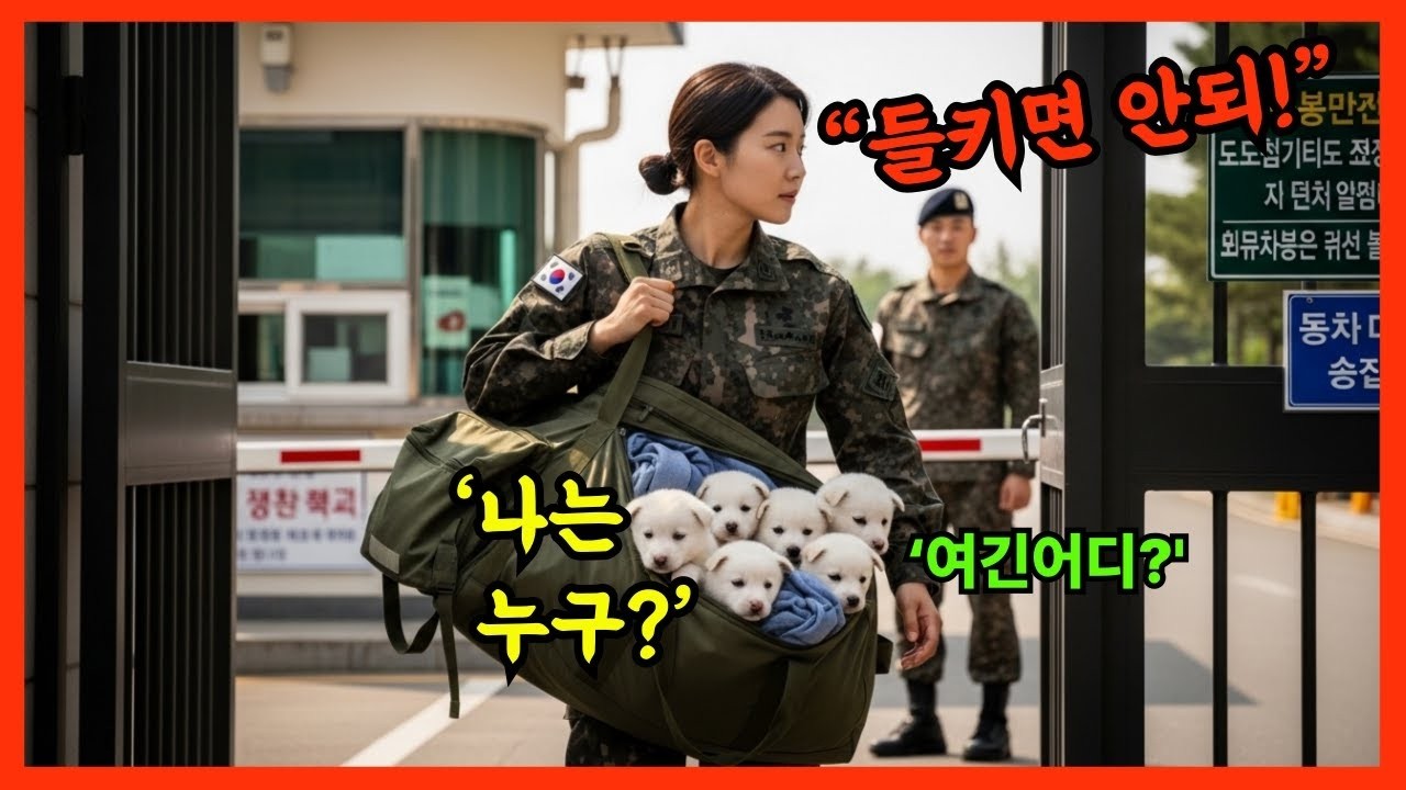 휴가복귀중 버려진 백구5마리 구해준 간호부사관,다음날 합참의장이 집앞에 나타나는데
