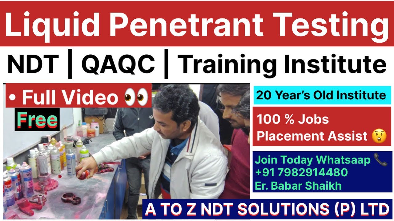LPT DPT Practical Full Video Class | Dye Penetrant Testing | NDT Training | Best NDT Training #ndt 