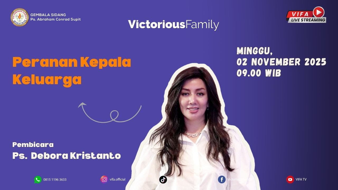 Ibadah Live Streaming GBI VIFA | Ps. Debora Kristanto | Apt.Robinson | 02 November 2025