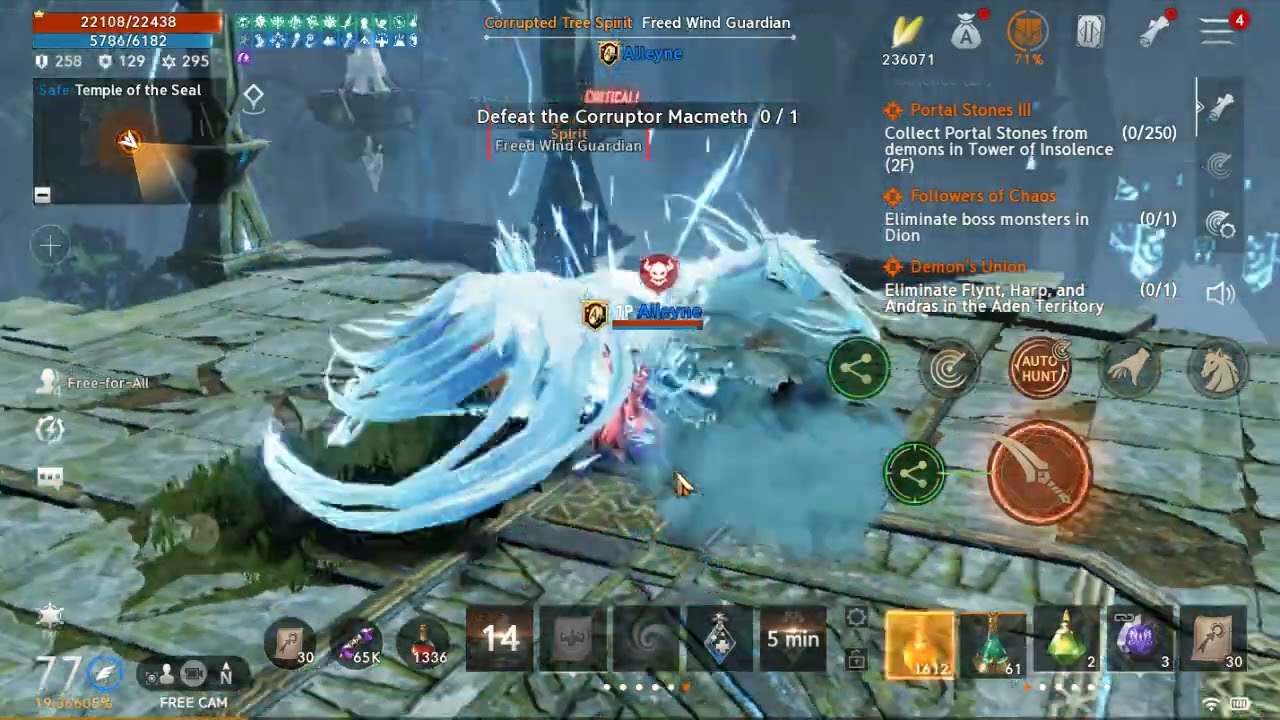 Lineage 2m Hard modeTemple of da seal mah butt solo XD