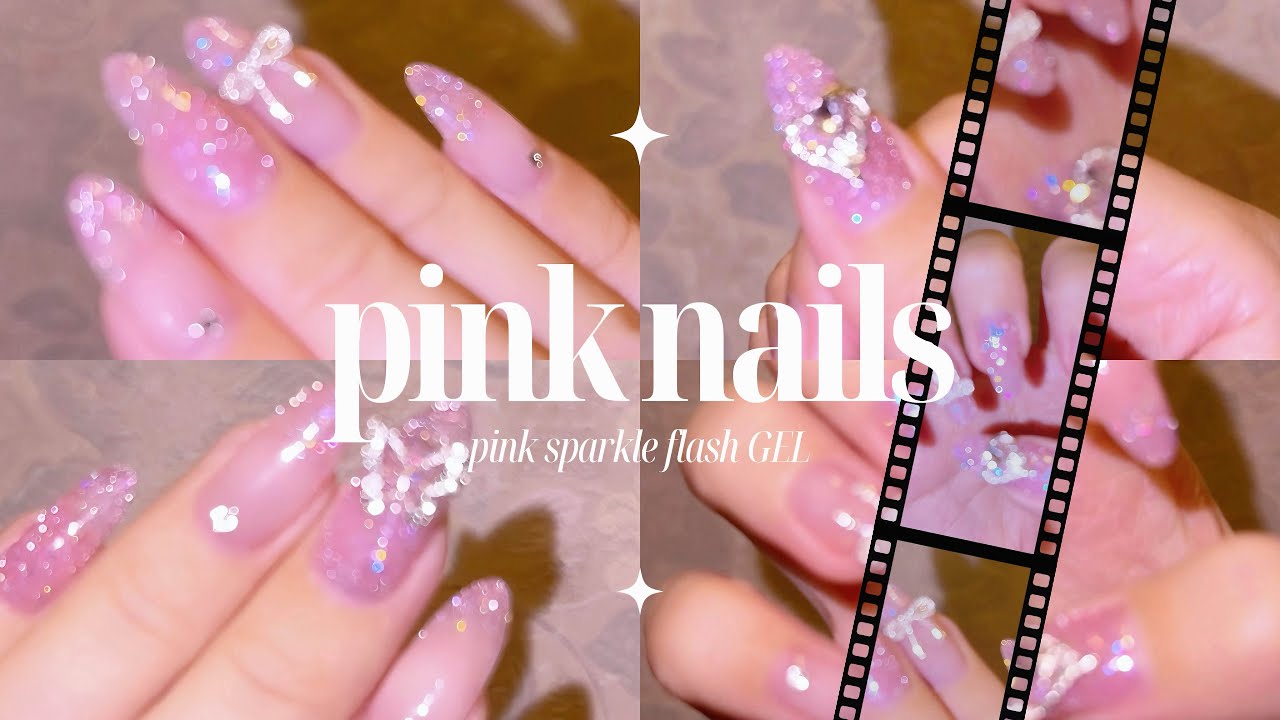PINK Flash Nails💖🫧˚₊‧爪先がｷﾗｷﾗで可愛い‧₊˚✧ 