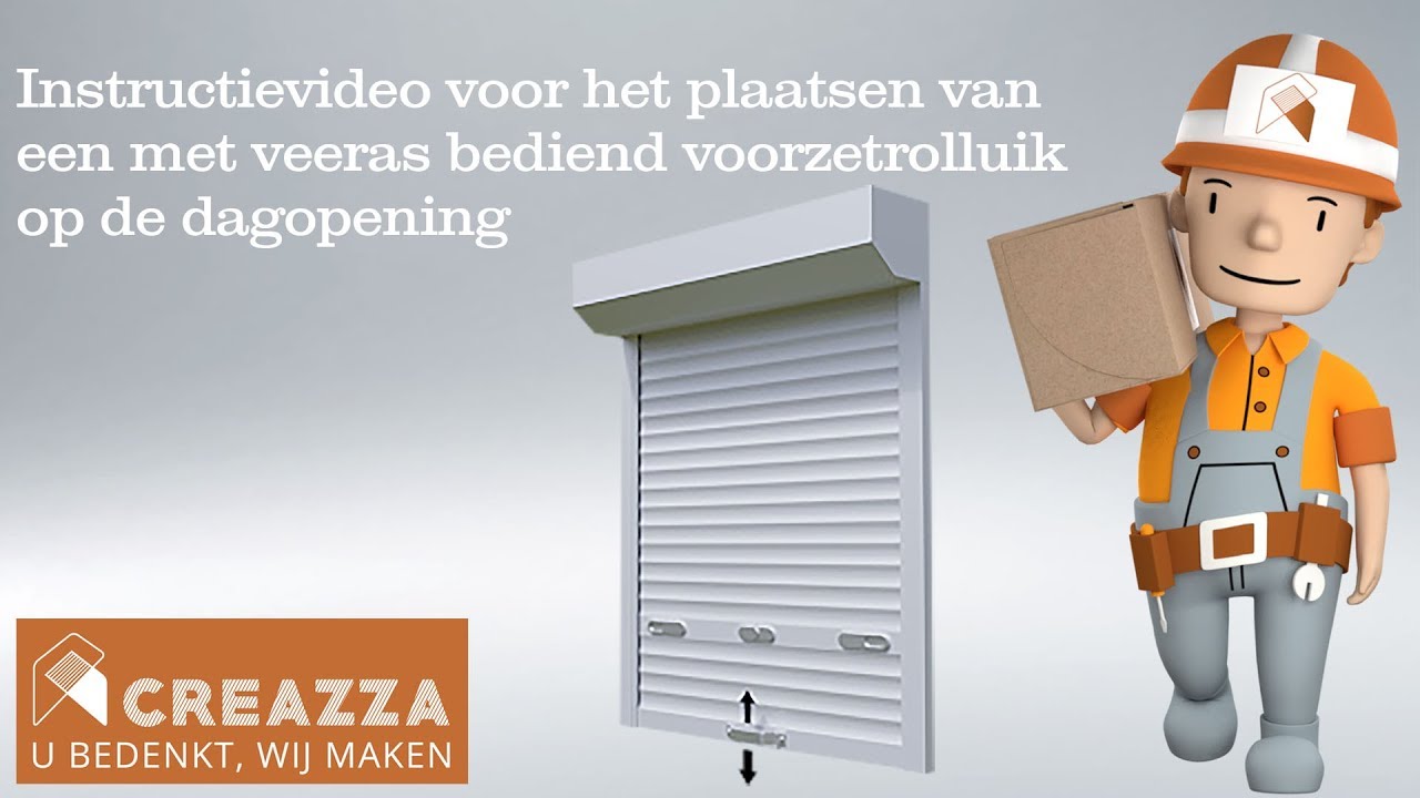 Hoe plaats je een voorzetrolluik met veeras op de muur | Creazza