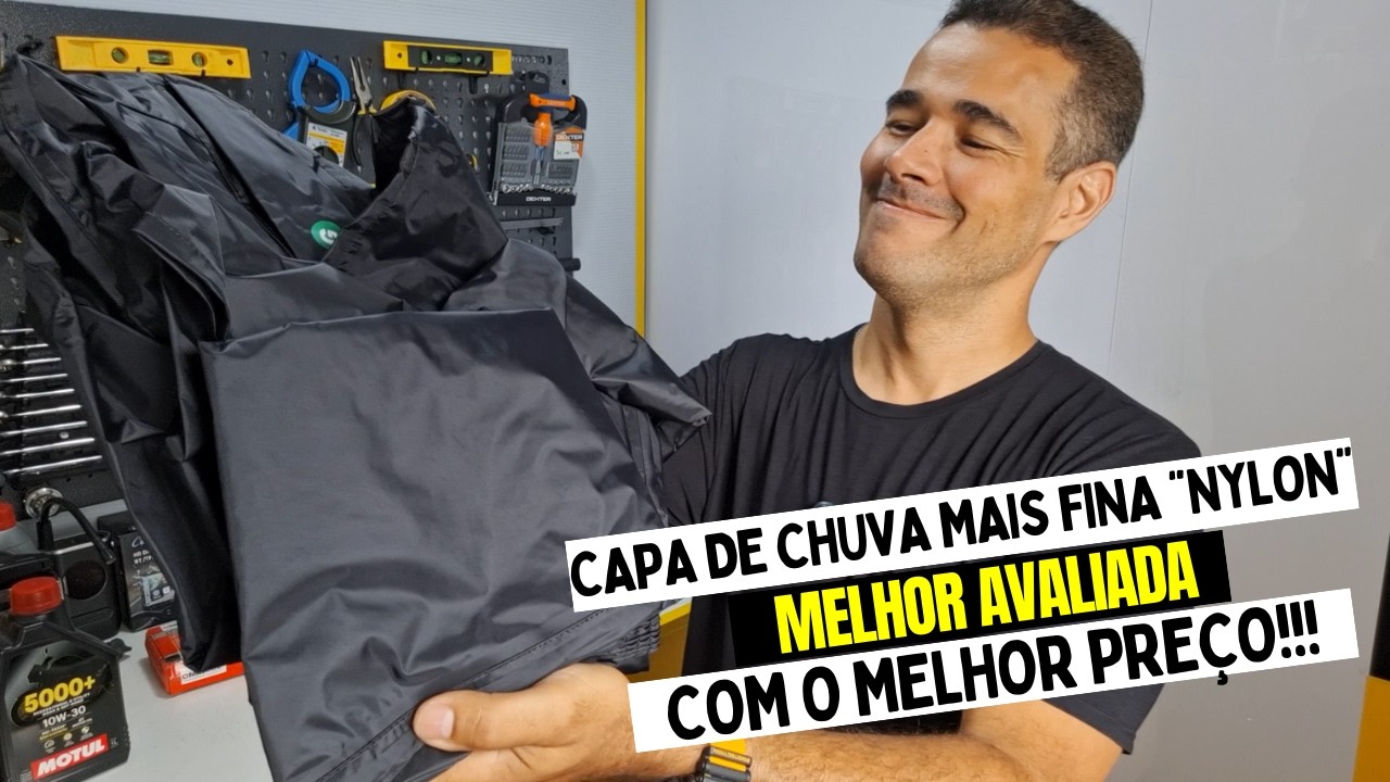 CAPA DE CHUVA NYLON PARA MOTOCICLISTA, COMPREI A MELHOR AVALIADA COM MENOR PREÇO!