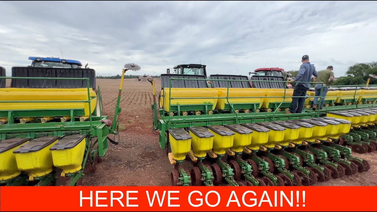 RESTARTING TO PLANT CORN 2ND CROP IN BRAZIL - CASE IH PUMA 205, JOHN DEERE 6210M, NEW HOLLAND T7 205