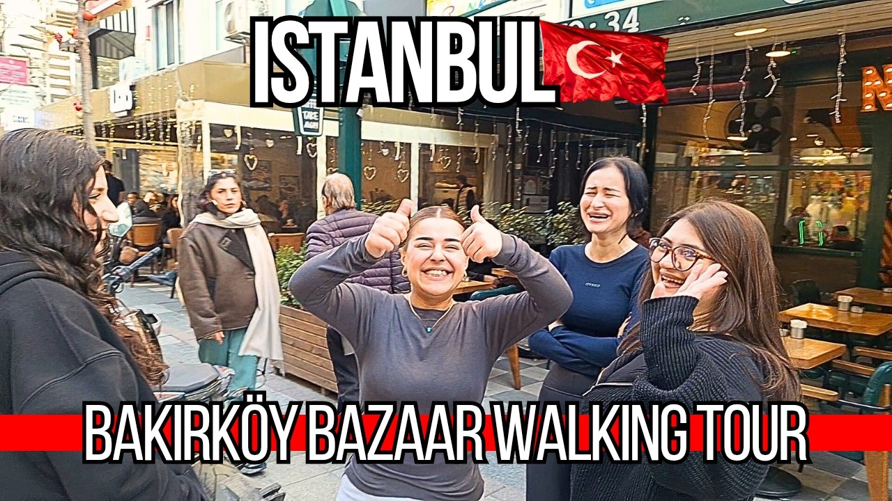 🇹🇷 Istanbul Bakirkoy Ramadan 4K Walking Tour 2025 | Bazaar, Cafes, Street Food & Shopping Malls