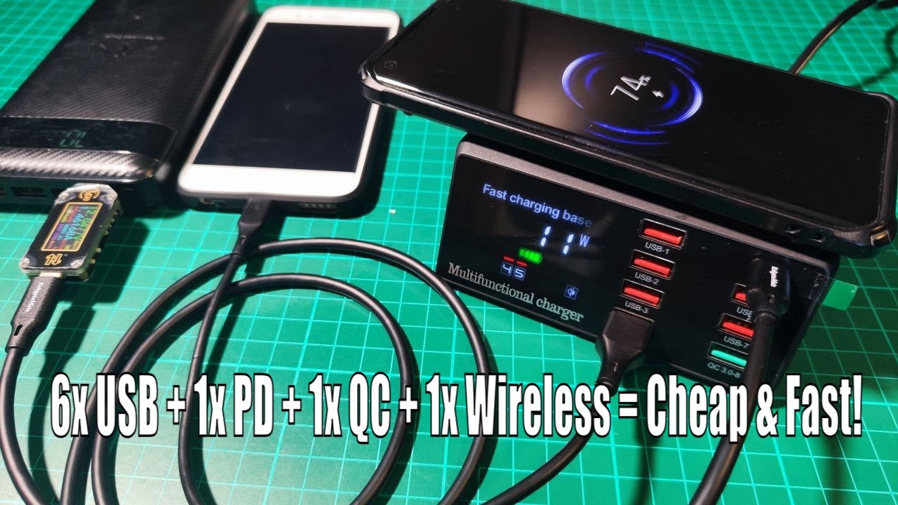 WLX-X9 - 8 Port USB, PD, QC and Wireless Charger Review