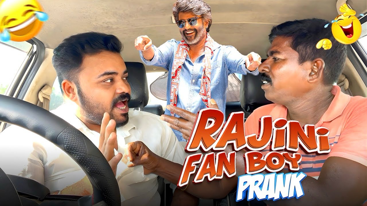 Rajini fan boy prank 🤣 | Car fooling | Tamil Taxi Car Prank 