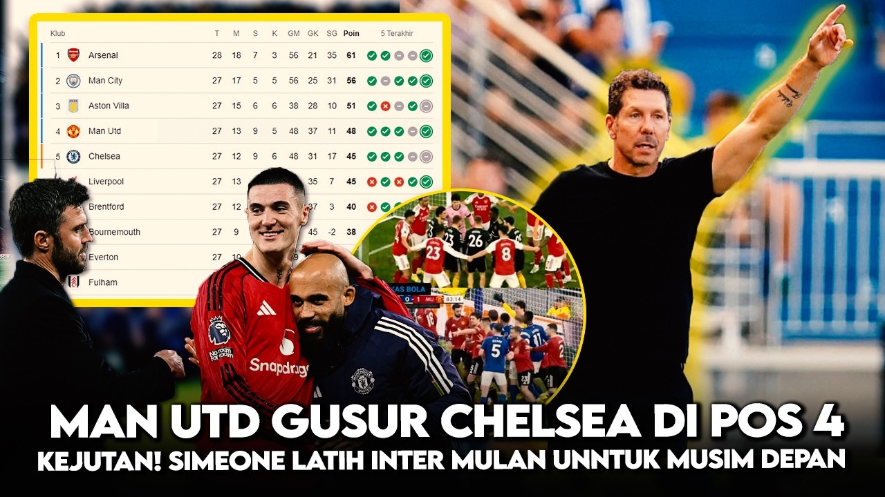 MAKIN NGERI‼️MU GUSUR CHELSEA DI POS 4 KLASEMEN🔥KEJUTAN BESAR DIEGO SIMEONE LATIH INTER MILAN😱