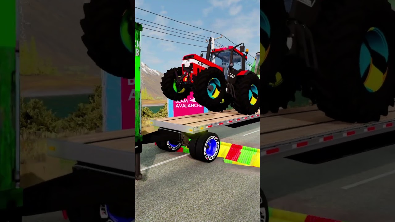 Trucks and Cars vs Speed Bumps #457 | BeamNG.drive
