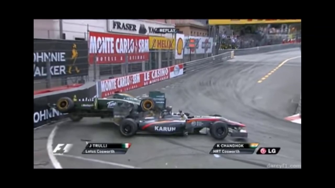 Formula 1 Monaco gp race Big Accidents & Crashes