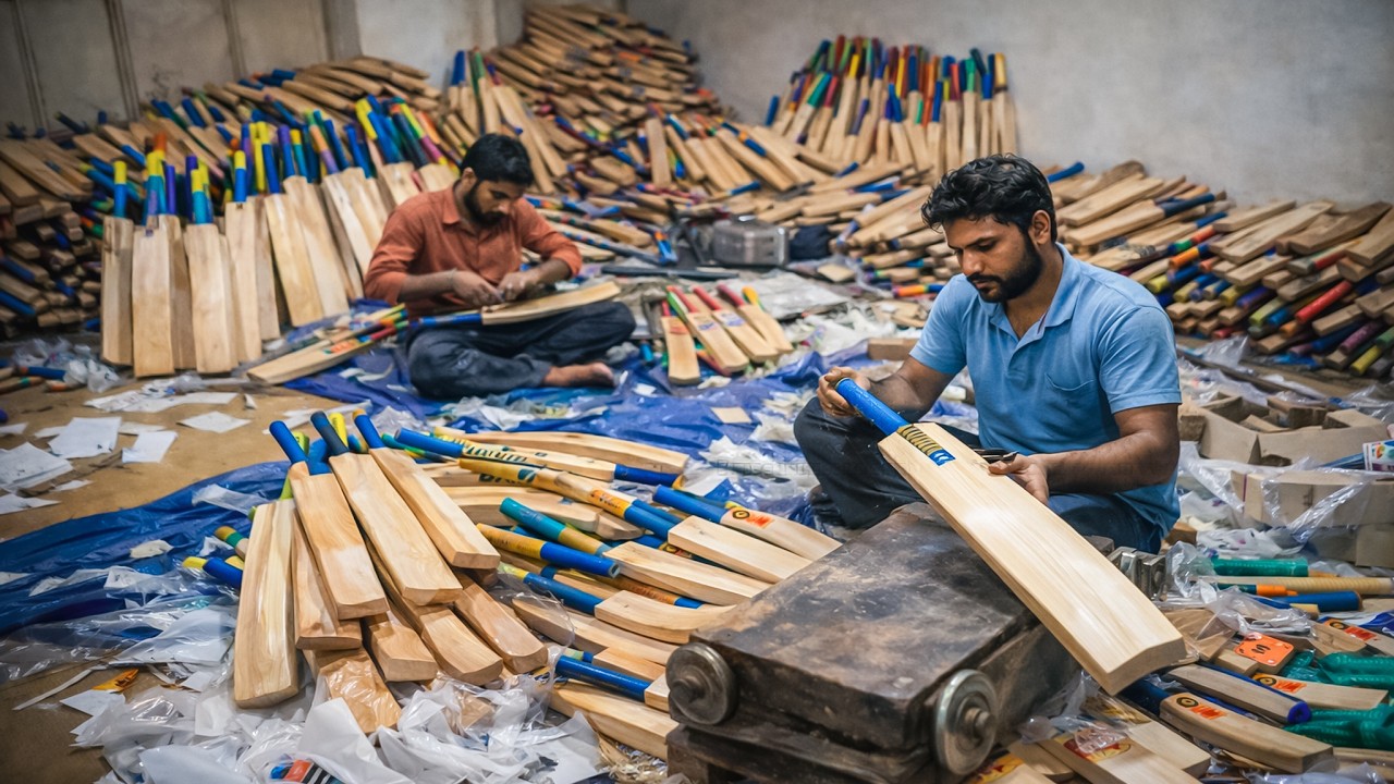 Professional Cricket Bat Making | Full Process in Indian Bat Factory