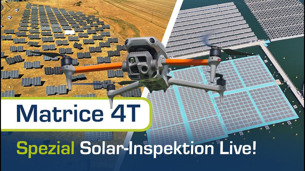 Inspektion von schwimmender PV-Anlage und Solar-Tracker | M4T Drohne Tutorial