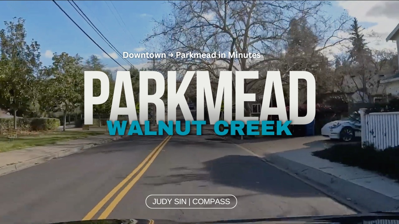 Downtown Walnut Creek to Parkmead｜5–10 Min Drive｜Newell Ave & Parkmead Elementary
