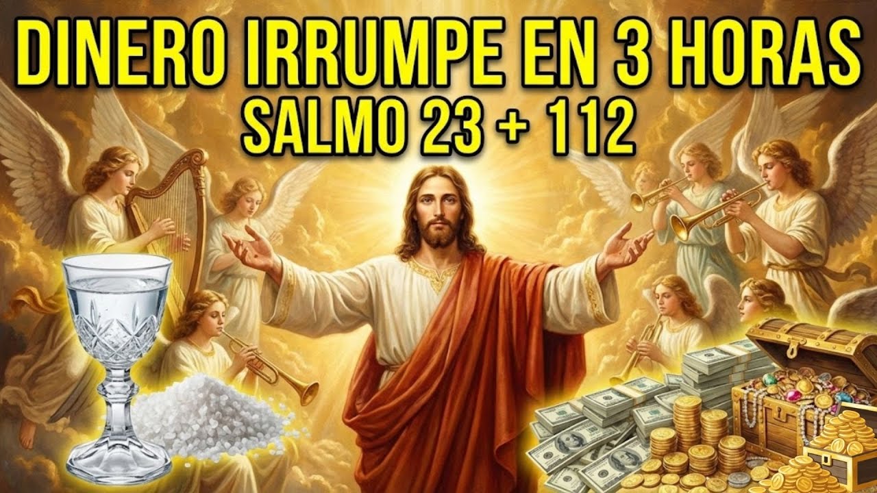 🔥💰 SALMO 23+112: PROCLÁMALO 5 Veces + Sal en Agua y Dinero IRRUMPE en 3 HORAS