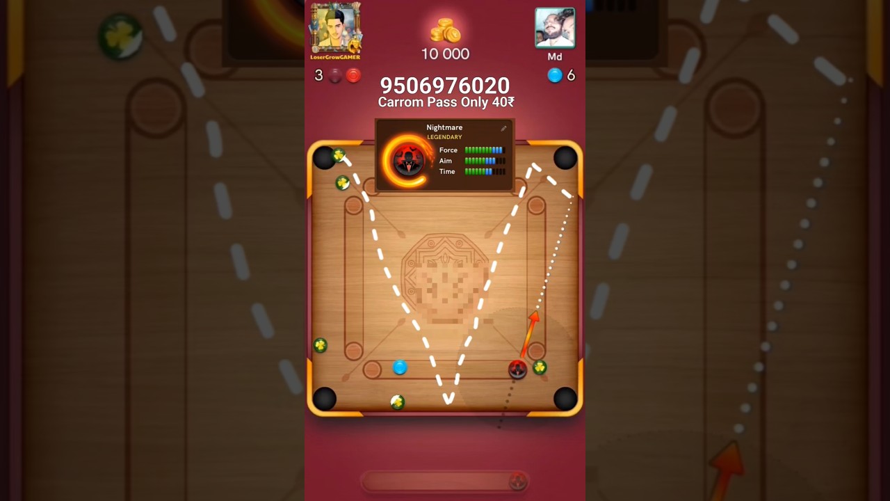 Indirect shoots tricks in carrom pool #carrompool​ play with You #carromboard​ #carrom #carromking