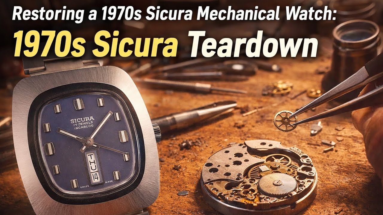 Restoring a 1970s Sicura Mechanical Watch | Calibre 1037-21 Teardown (Part 1)
