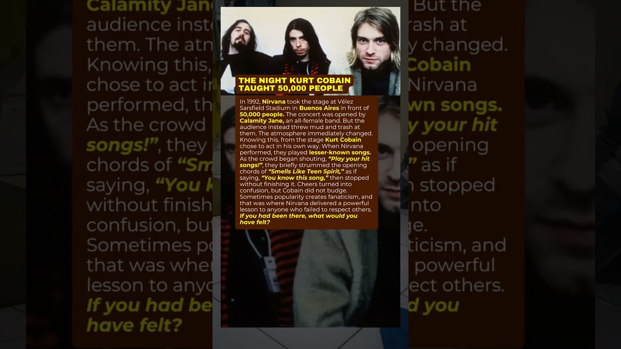 The Night Kurt Cobain Taught 50,000 People a Lesson 🌧️🎤
