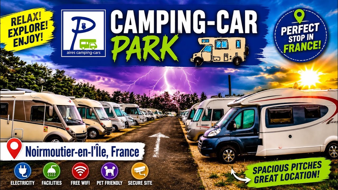 Motorhome Adventures Camping Car Park Aire Noirmoutier en l'Île Vendée France