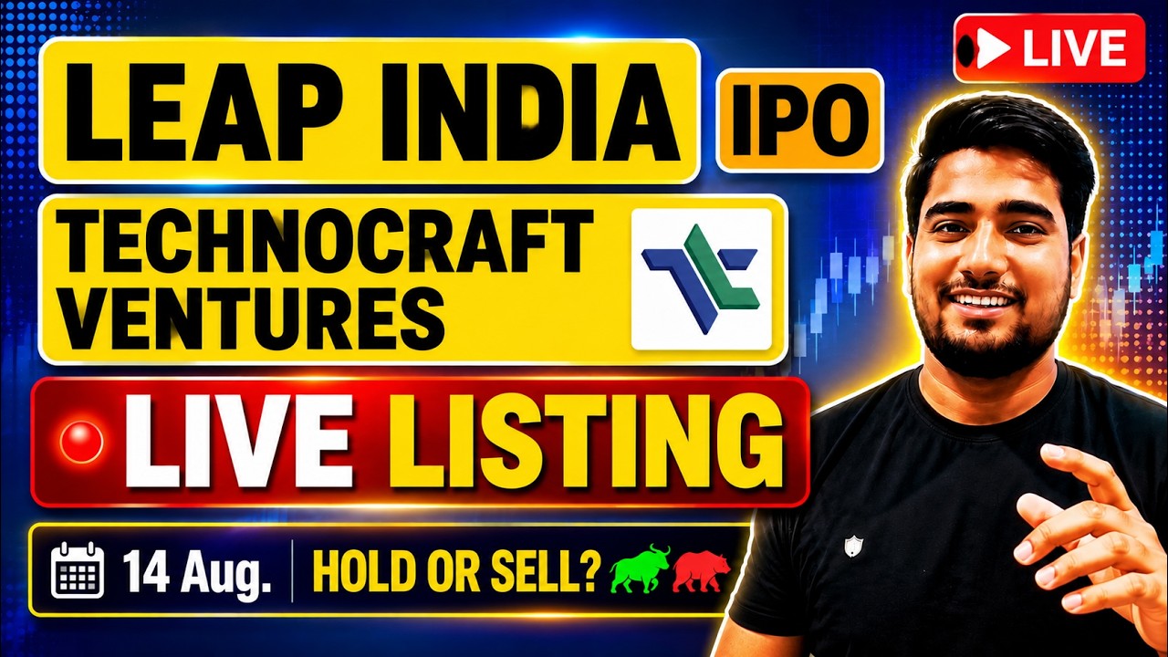 🔴 Live Techncraft Ventures IPO Listing || Leap India IPO Listing Strategy