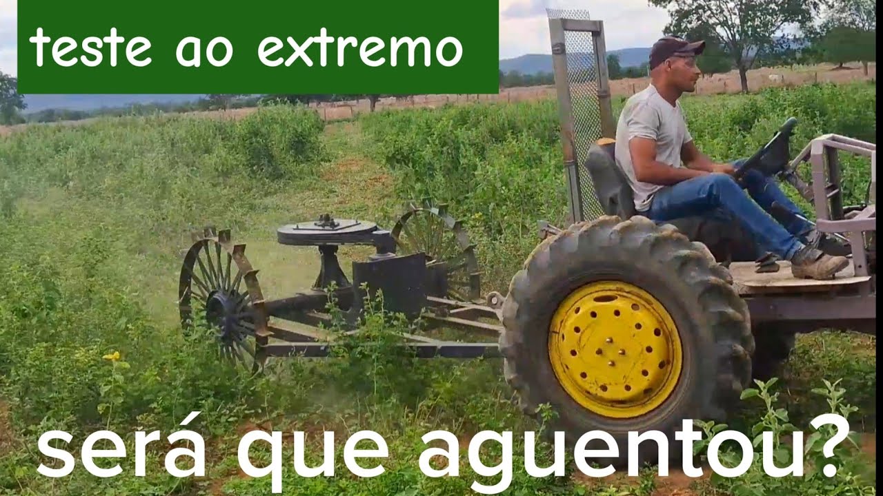 roçadeira caseira e trator caseiro 