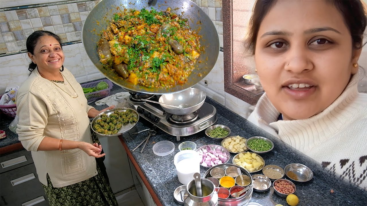 mom famous Gujarati Undhiyu recipe ! Uttarayan Special.
