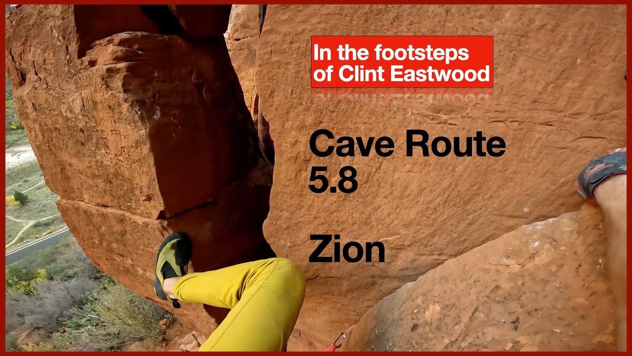 Cave Route (5.8) - Crack Climbing in Zion