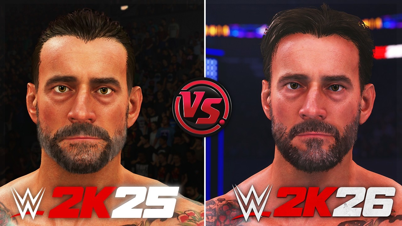 WWE 2K26 против WWE 2K25 | Сравнение графики, лиц и игрового процесса