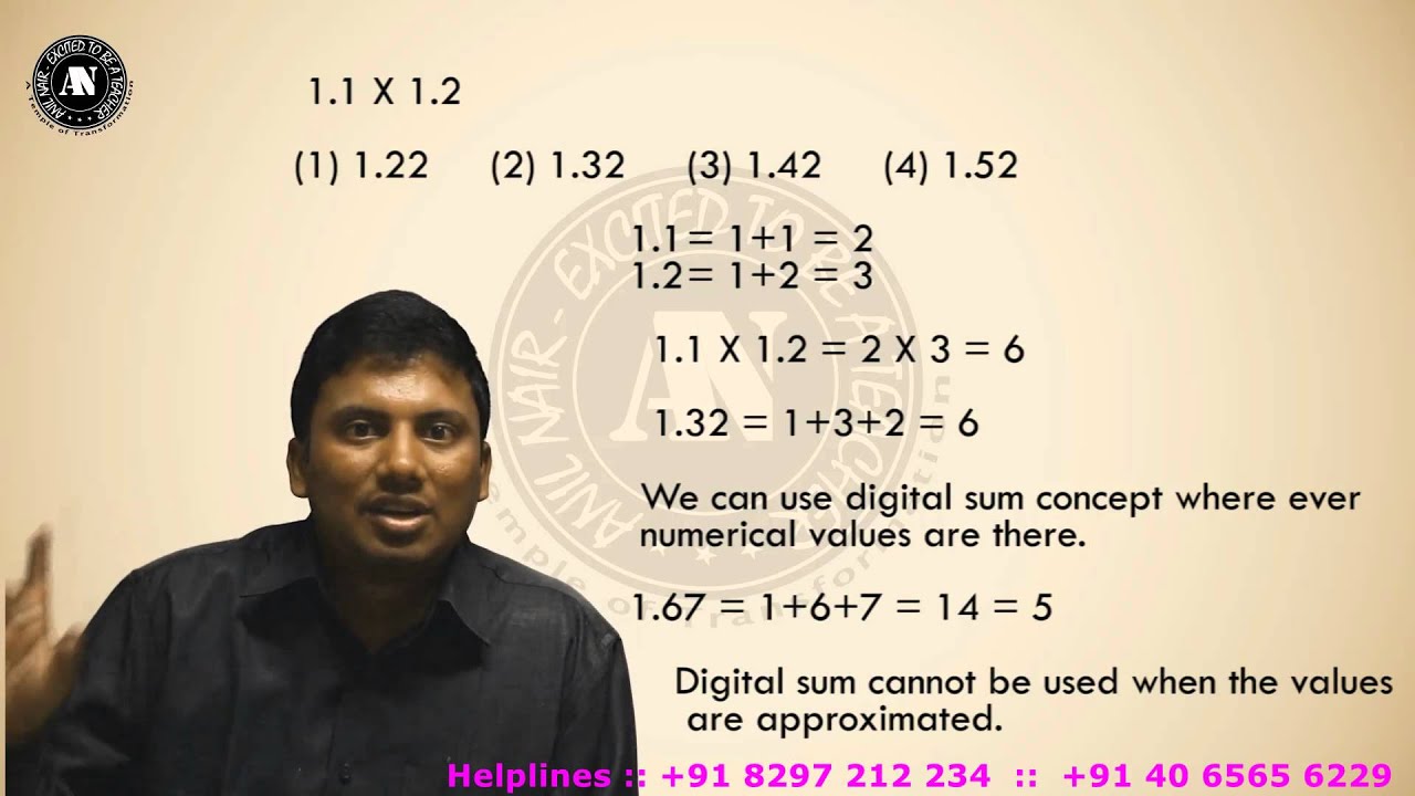 Conceptual Clarity of Digital Sum by Mr. Anil Nair