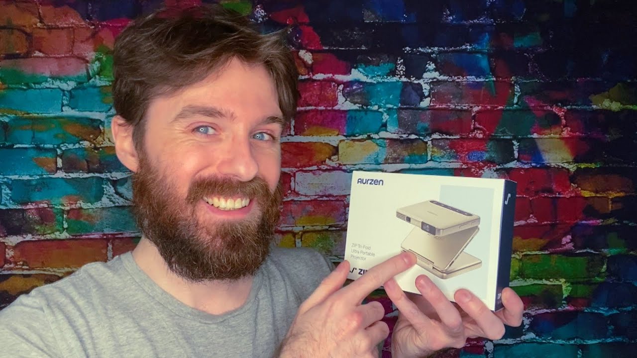 Unboxing Aurzen ZIP Tri-Fold Projector Wireless Portable Cinema-Quality Projection : Good Tech Cheap