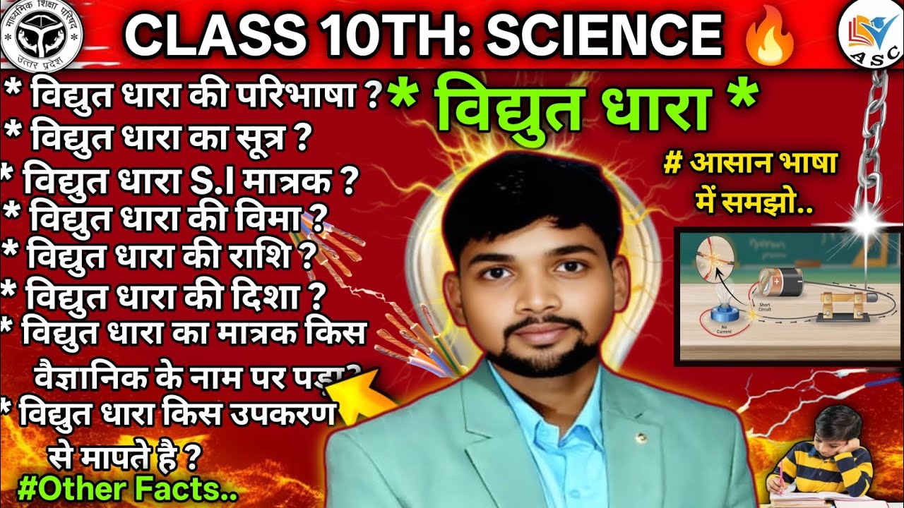 विद्युत धारा 🔥 | Electric Current  | Class 10 Physics |  संपूर्ण जानकारी  📸 Board Exam 2026- 27 📜🔥