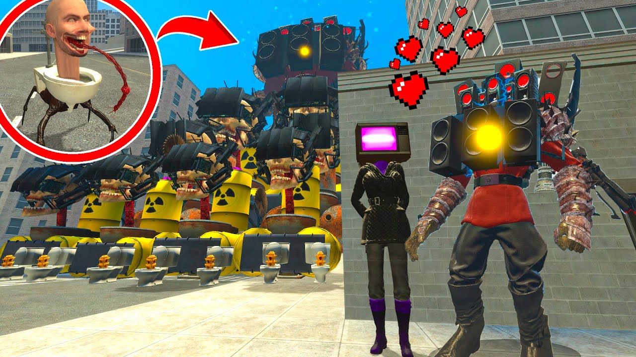 CORRUPTED TITAN SPEAKERMAN GOD CRAB CONTROLS they set up an ambush for SKIBIDI TOILET In Garry's Mod