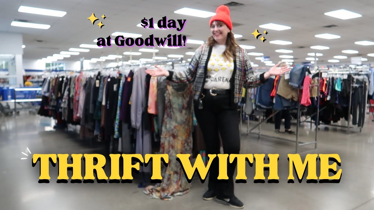 Thrift With Me at Goodwill Dollar Sale Day! ~HUGE THRIFT VINTAGE HAUL!~